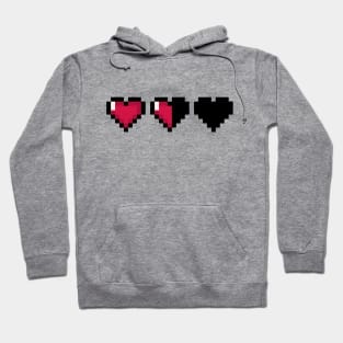 Video Game Hearts – Half Health Hoodie